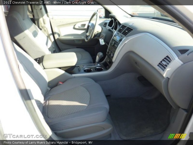 White / Dark Gray/Light Gray 2011 Chevrolet Traverse LT AWD