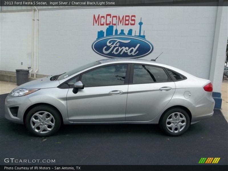 Ingot Silver / Charcoal Black/Light Stone 2013 Ford Fiesta S Sedan