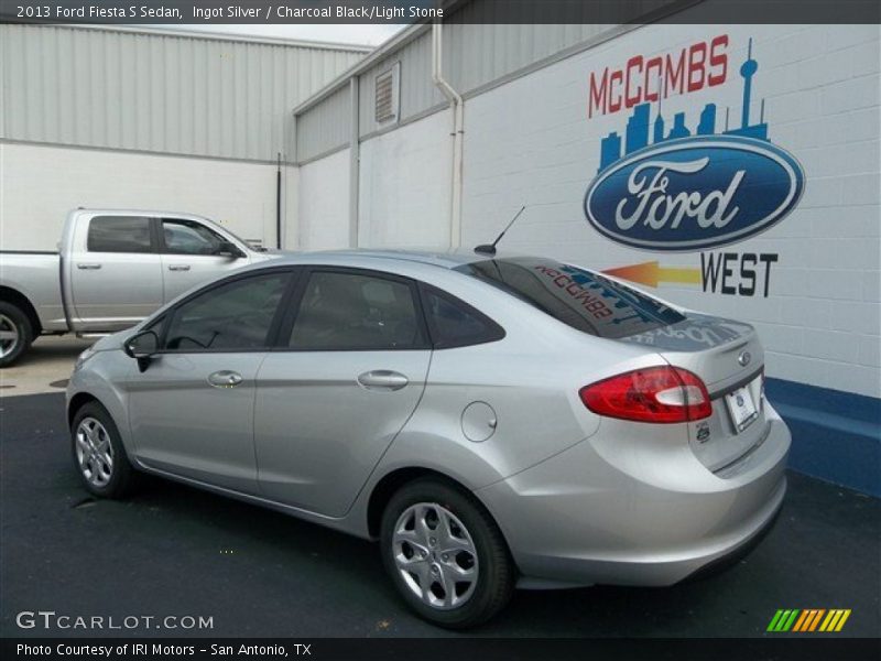 Ingot Silver / Charcoal Black/Light Stone 2013 Ford Fiesta S Sedan