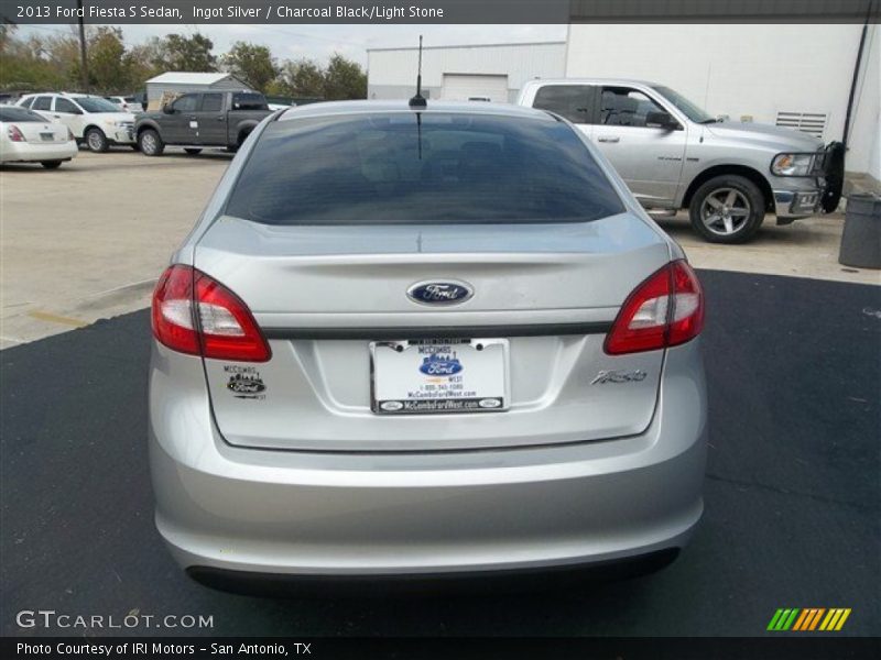 Ingot Silver / Charcoal Black/Light Stone 2013 Ford Fiesta S Sedan