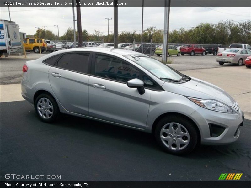 Ingot Silver / Charcoal Black/Light Stone 2013 Ford Fiesta S Sedan