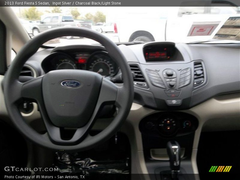 Ingot Silver / Charcoal Black/Light Stone 2013 Ford Fiesta S Sedan