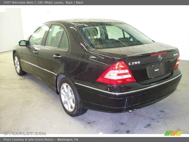 Black / Black 2007 Mercedes-Benz C 280 4Matic Luxury