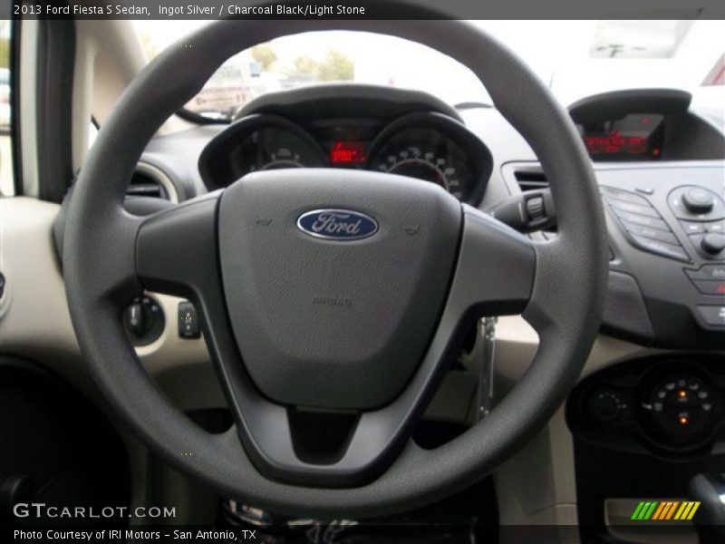 Ingot Silver / Charcoal Black/Light Stone 2013 Ford Fiesta S Sedan