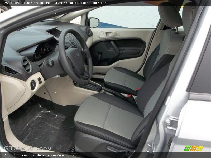 Ingot Silver / Charcoal Black/Light Stone 2013 Ford Fiesta S Sedan