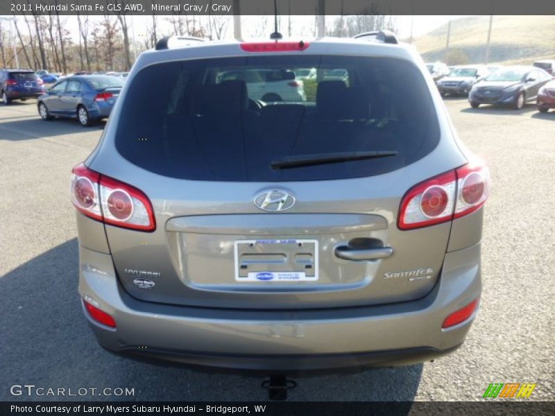 Mineral Gray / Gray 2011 Hyundai Santa Fe GLS AWD