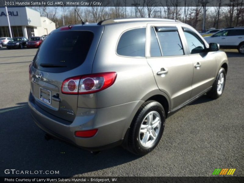 Mineral Gray / Gray 2011 Hyundai Santa Fe GLS AWD
