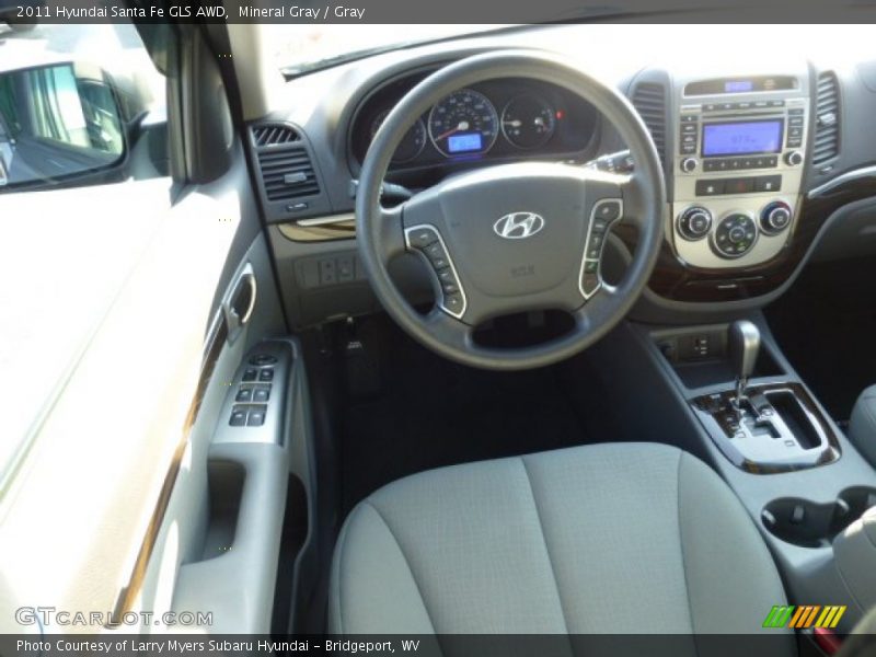 Mineral Gray / Gray 2011 Hyundai Santa Fe GLS AWD