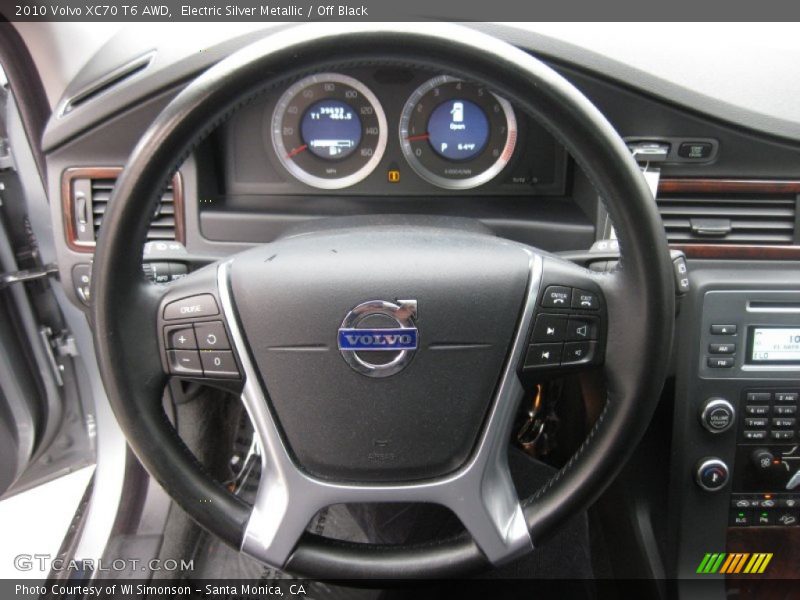 Electric Silver Metallic / Off Black 2010 Volvo XC70 T6 AWD