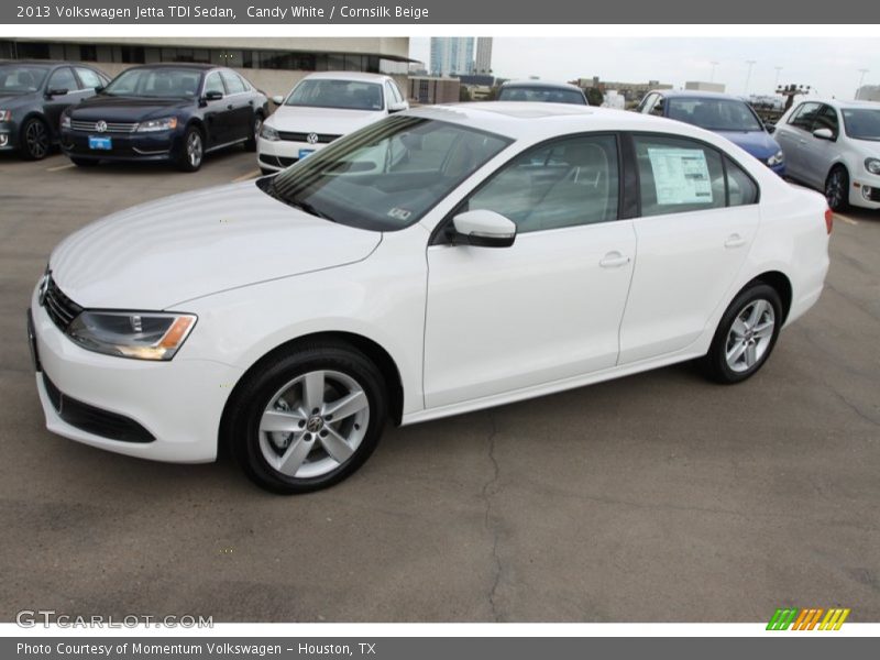 Candy White / Cornsilk Beige 2013 Volkswagen Jetta TDI Sedan