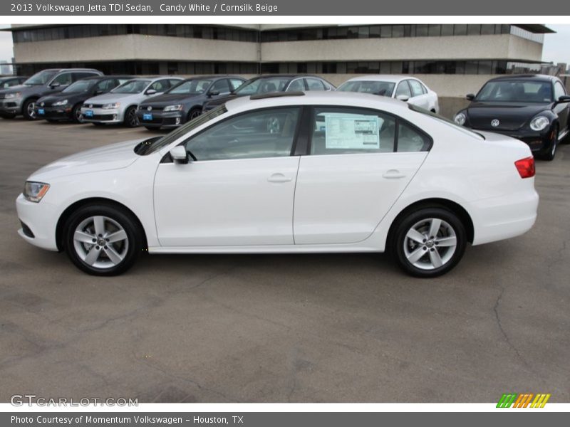 Candy White / Cornsilk Beige 2013 Volkswagen Jetta TDI Sedan