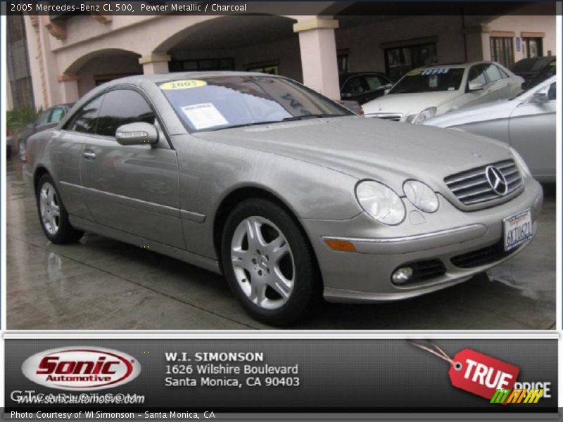 Pewter Metallic / Charcoal 2005 Mercedes-Benz CL 500