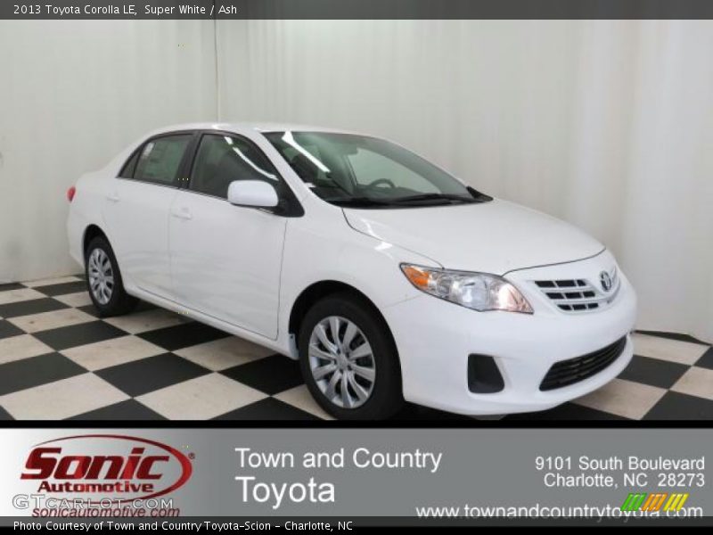 Super White / Ash 2013 Toyota Corolla LE