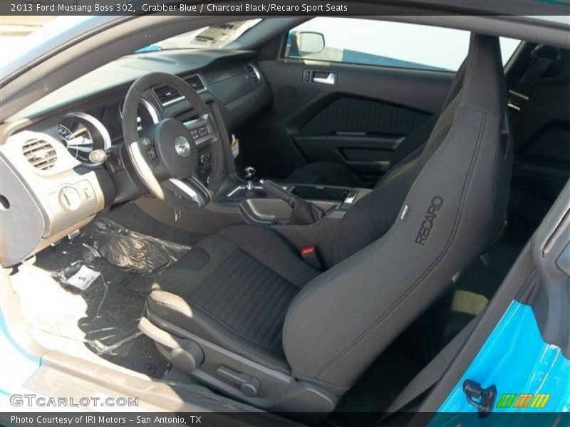 Grabber Blue / Charcoal Black/Recaro Sport Seats 2013 Ford Mustang Boss 302
