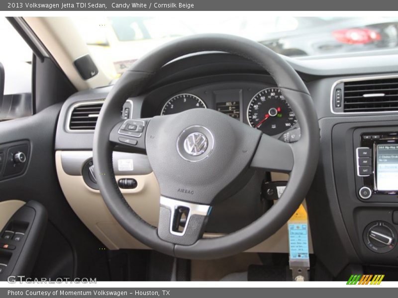 Candy White / Cornsilk Beige 2013 Volkswagen Jetta TDI Sedan