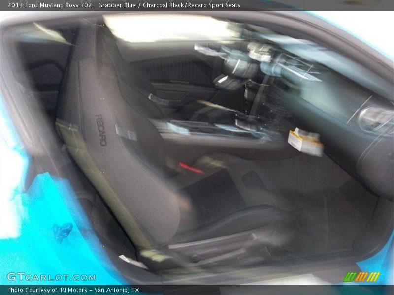 Grabber Blue / Charcoal Black/Recaro Sport Seats 2013 Ford Mustang Boss 302