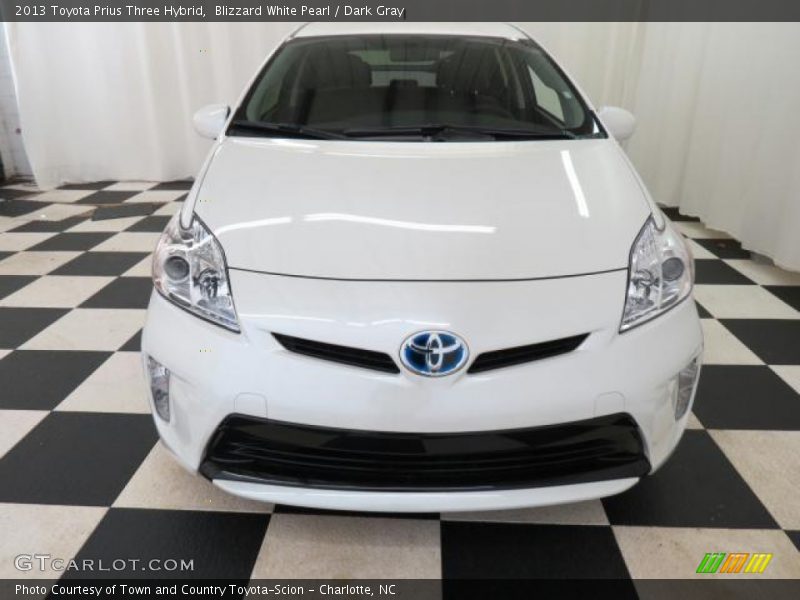 Blizzard White Pearl / Dark Gray 2013 Toyota Prius Three Hybrid