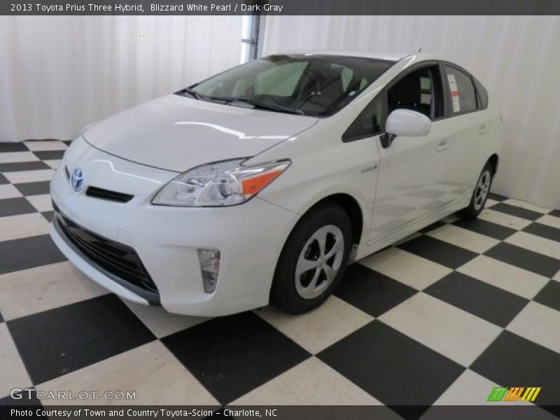 Blizzard White Pearl / Dark Gray 2013 Toyota Prius Three Hybrid