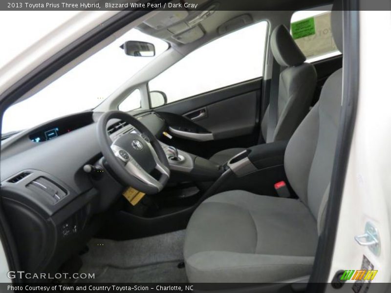 Blizzard White Pearl / Dark Gray 2013 Toyota Prius Three Hybrid