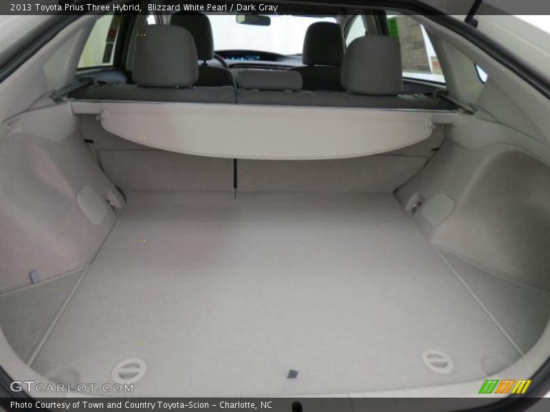 Blizzard White Pearl / Dark Gray 2013 Toyota Prius Three Hybrid