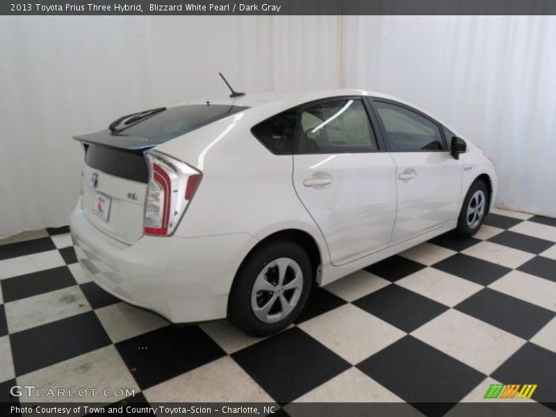Blizzard White Pearl / Dark Gray 2013 Toyota Prius Three Hybrid