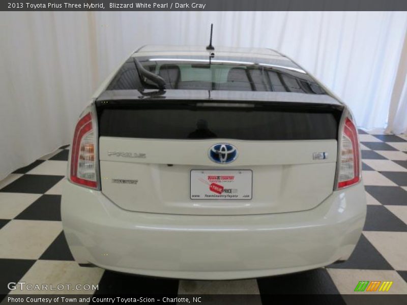 Blizzard White Pearl / Dark Gray 2013 Toyota Prius Three Hybrid