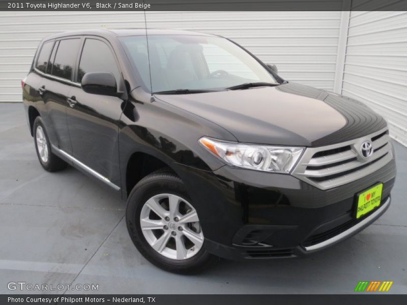 Black / Sand Beige 2011 Toyota Highlander V6