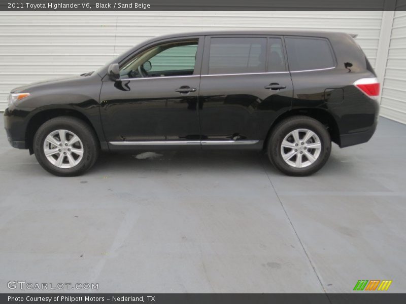 Black / Sand Beige 2011 Toyota Highlander V6