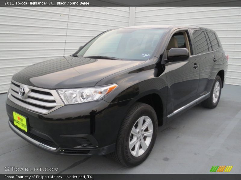 Black / Sand Beige 2011 Toyota Highlander V6