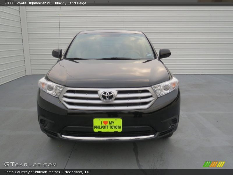 Black / Sand Beige 2011 Toyota Highlander V6