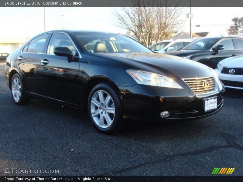 Obsidian Black / Black 2008 Lexus ES 350