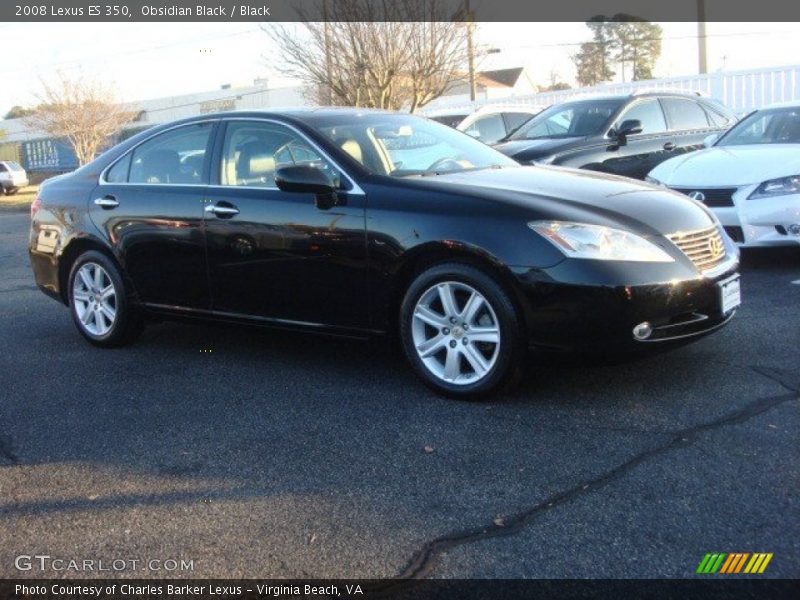 Obsidian Black / Black 2008 Lexus ES 350