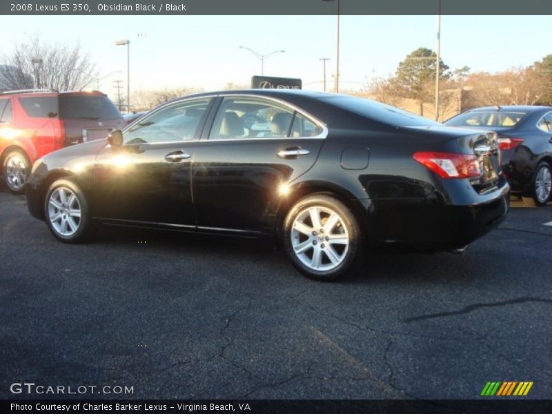 Obsidian Black / Black 2008 Lexus ES 350