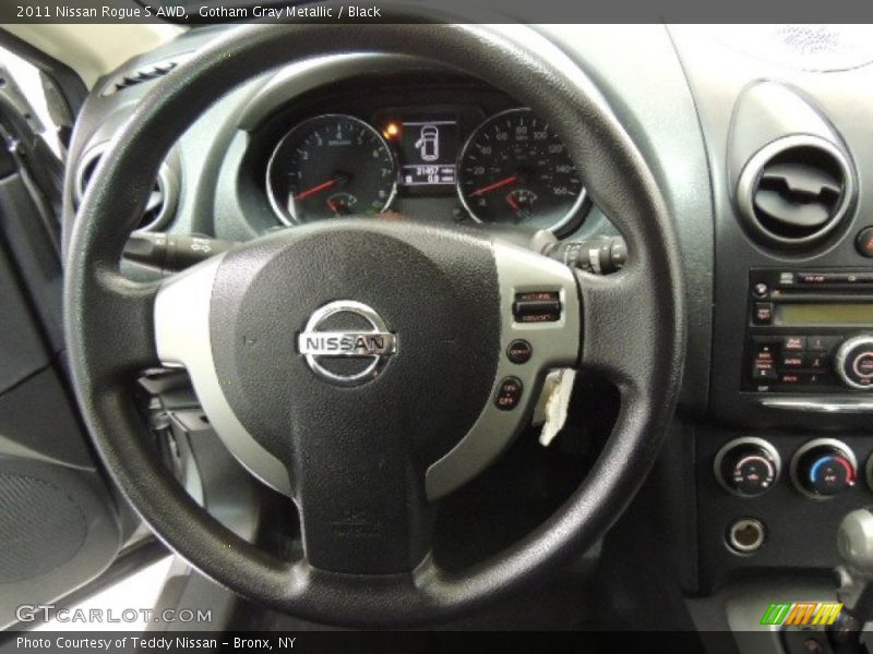 Gotham Gray Metallic / Black 2011 Nissan Rogue S AWD