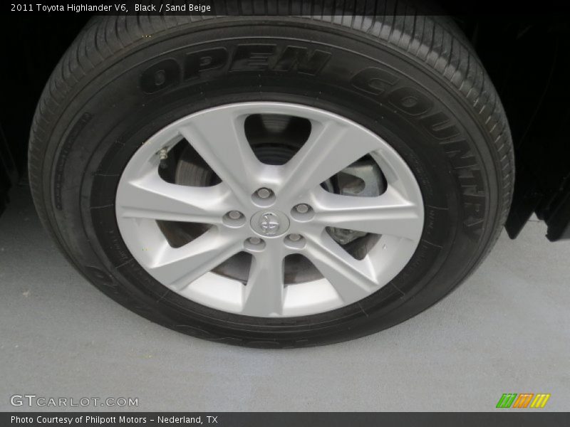 Black / Sand Beige 2011 Toyota Highlander V6