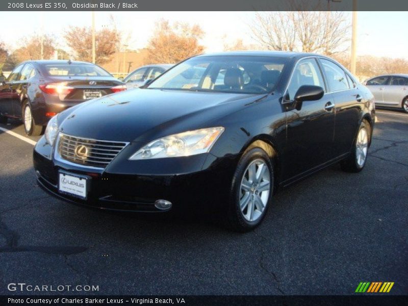 Obsidian Black / Black 2008 Lexus ES 350