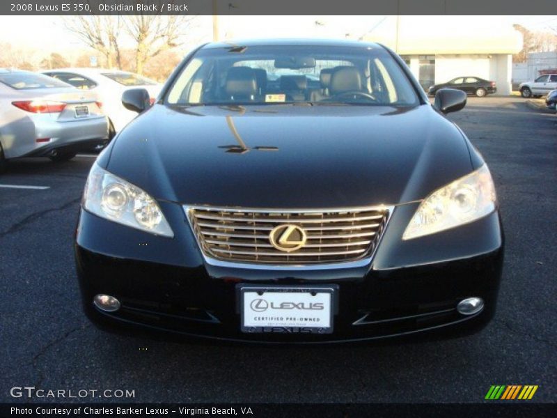 Obsidian Black / Black 2008 Lexus ES 350