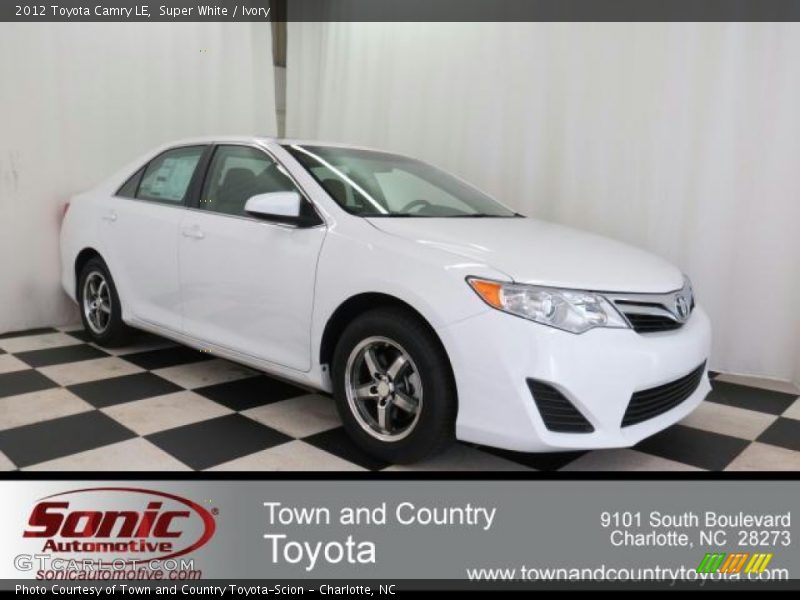 Super White / Ivory 2012 Toyota Camry LE