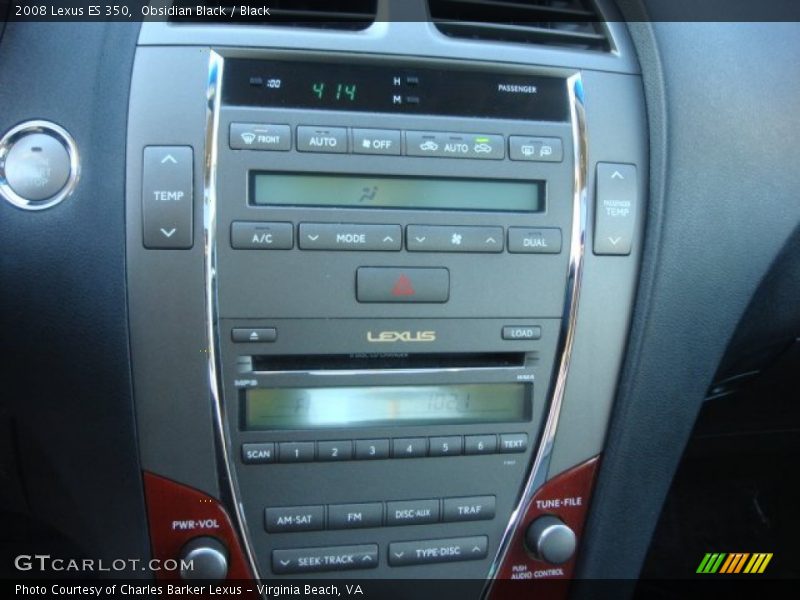 Obsidian Black / Black 2008 Lexus ES 350