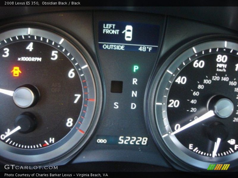 Obsidian Black / Black 2008 Lexus ES 350