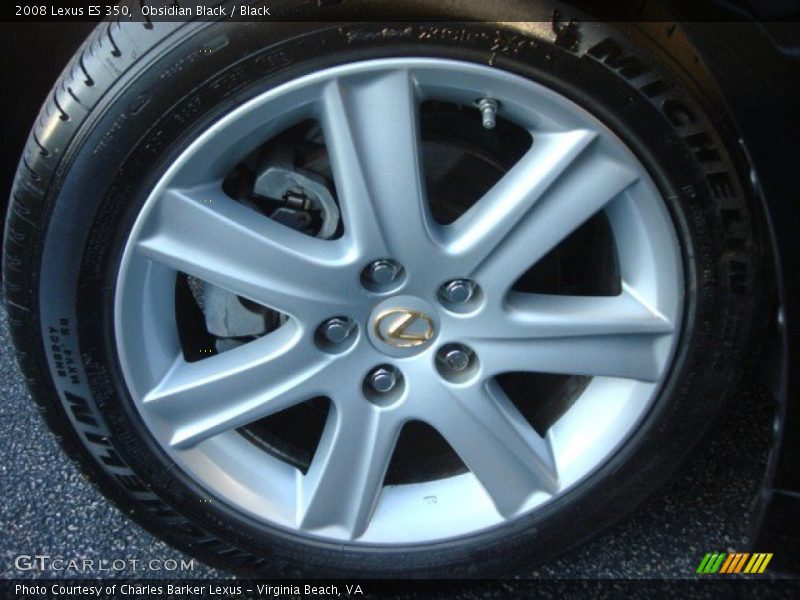 Obsidian Black / Black 2008 Lexus ES 350