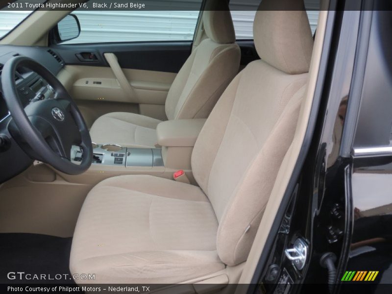 Black / Sand Beige 2011 Toyota Highlander V6