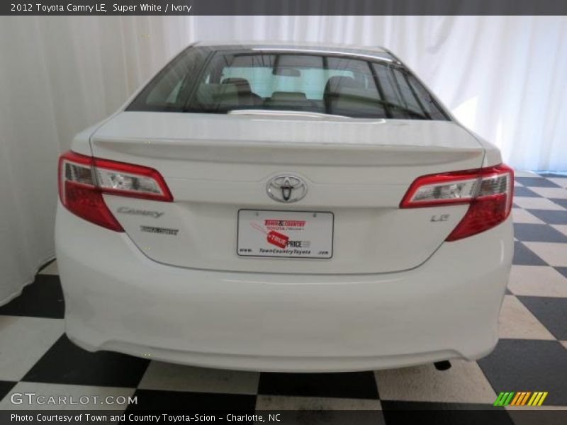 Super White / Ivory 2012 Toyota Camry LE