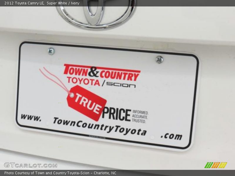 Super White / Ivory 2012 Toyota Camry LE