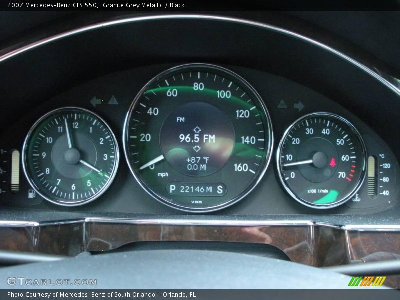 Granite Grey Metallic / Black 2007 Mercedes-Benz CLS 550