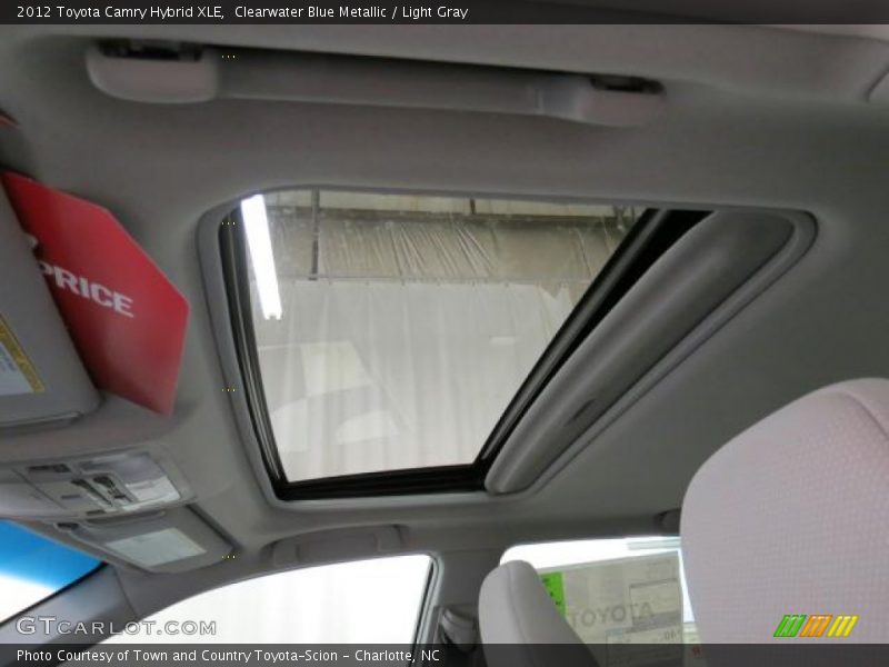 Clearwater Blue Metallic / Light Gray 2012 Toyota Camry Hybrid XLE