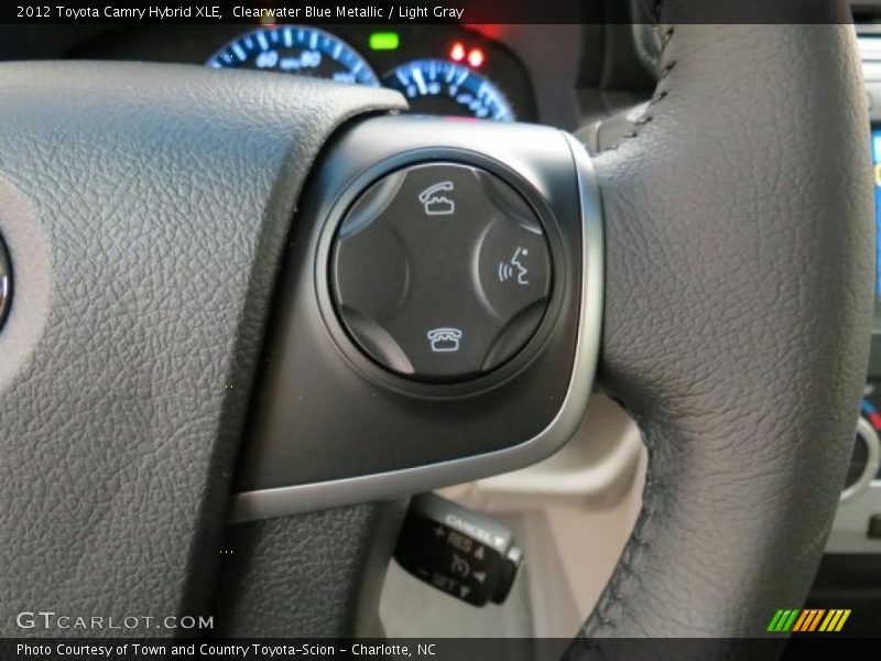 Clearwater Blue Metallic / Light Gray 2012 Toyota Camry Hybrid XLE