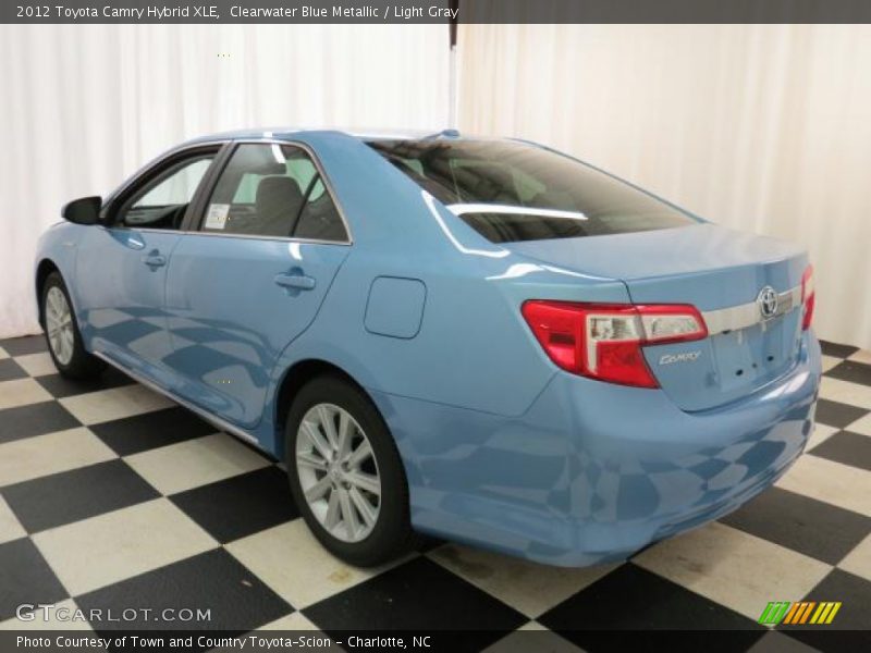 Clearwater Blue Metallic / Light Gray 2012 Toyota Camry Hybrid XLE
