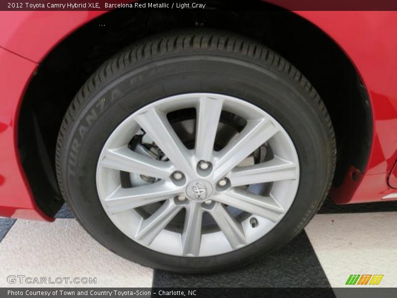 Barcelona Red Metallic / Light Gray 2012 Toyota Camry Hybrid XLE