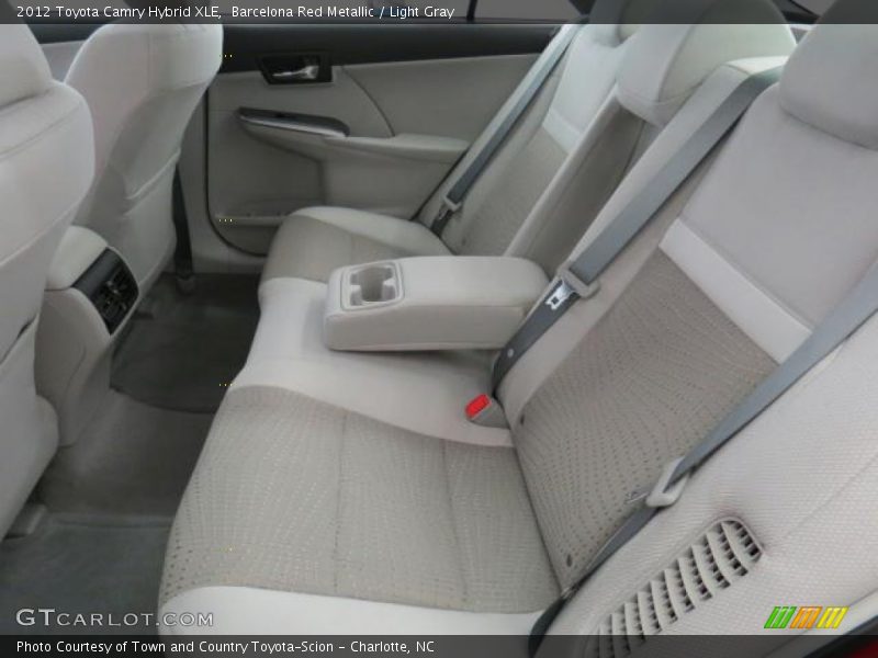Barcelona Red Metallic / Light Gray 2012 Toyota Camry Hybrid XLE